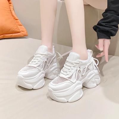 Fashion Women Chunky Sneakers Basket Femme Summer Sneakers Women Vulcanized Shoes Fashion Breathable Thick Sole Ladies Trainers Platform