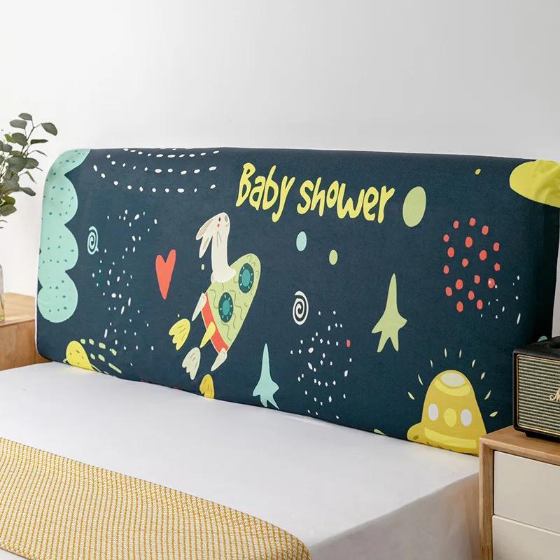 Nordic Cartoon Cat's Paw Bed Head Soft Dust Cover Full Enclosed Elastic Dust-proof Bed Head Cover/ Protective Cover