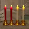 2Pcs Battery Operated Electronic Candle Light Cordless Simulated Candle Light Home Decor