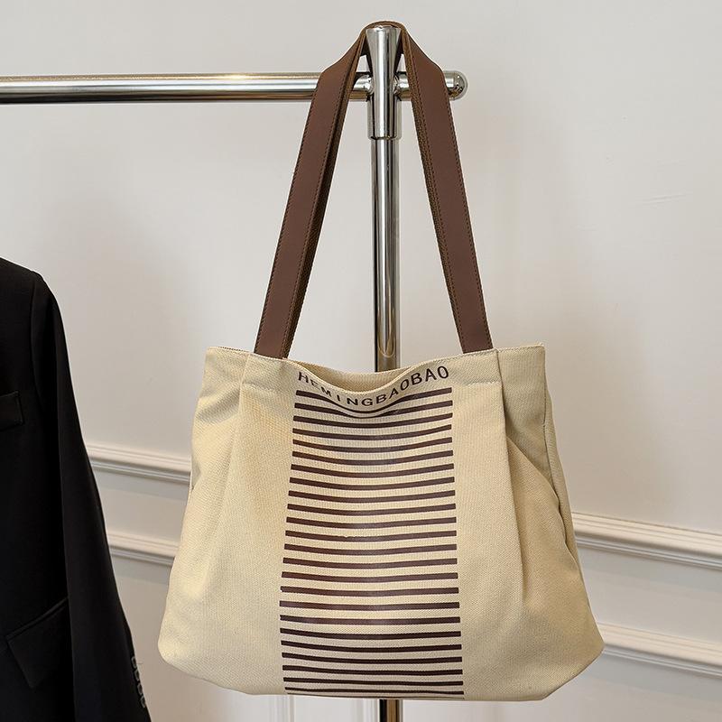 

Сумка Велика Місткість Жіноча Полотняна Сумка Робоча Сумка для Поїздок Літери Підмишкова Сумка Тоут Ручка Плечова Сумка