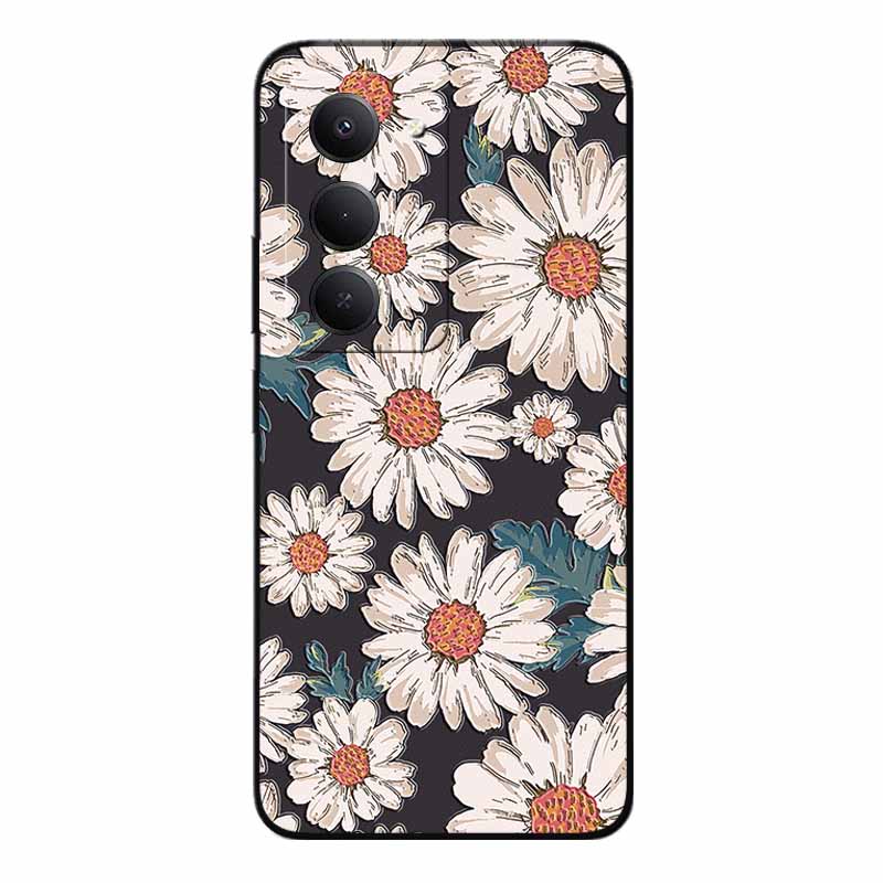 3D Emboss Cases For Redmi 15 5G 4G Relief Emboss Soft Silicone Back Cover For Xiaomi Redmi15 Flower Relief  Funda Redmi 15 4G 5G