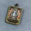 Men and Women Lucky Talisman Decorative Pendant Alloy Material Buddhist Figure Painting Thangka Wealth Luck Feng Shui Decor