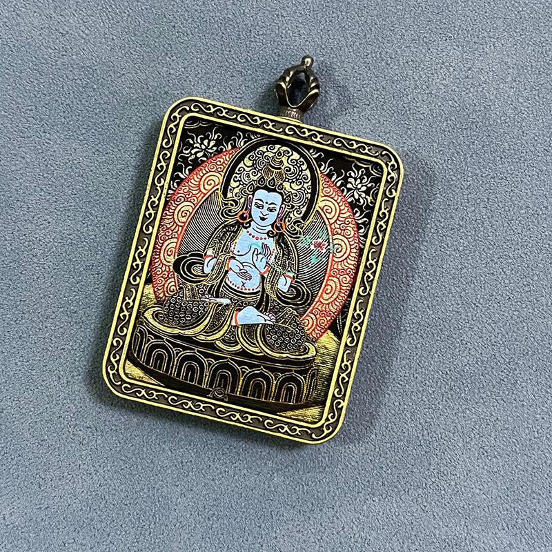 men and women Lucky Talisman decorative pendant alloy material Buddhist figure painting thangka Wealth Luck Feng Shui Decor