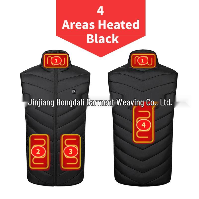 Cross-Border Smart Electric Heating Vest - Down Cotton Jacket