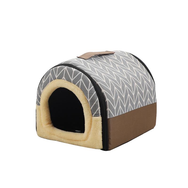 

Домик для питомца, домик для собаки, кошки, съемный и моющийся, зимняя теплая лежанка для питомца для маленьких и средних собак S: 37 * 30 * 30CM