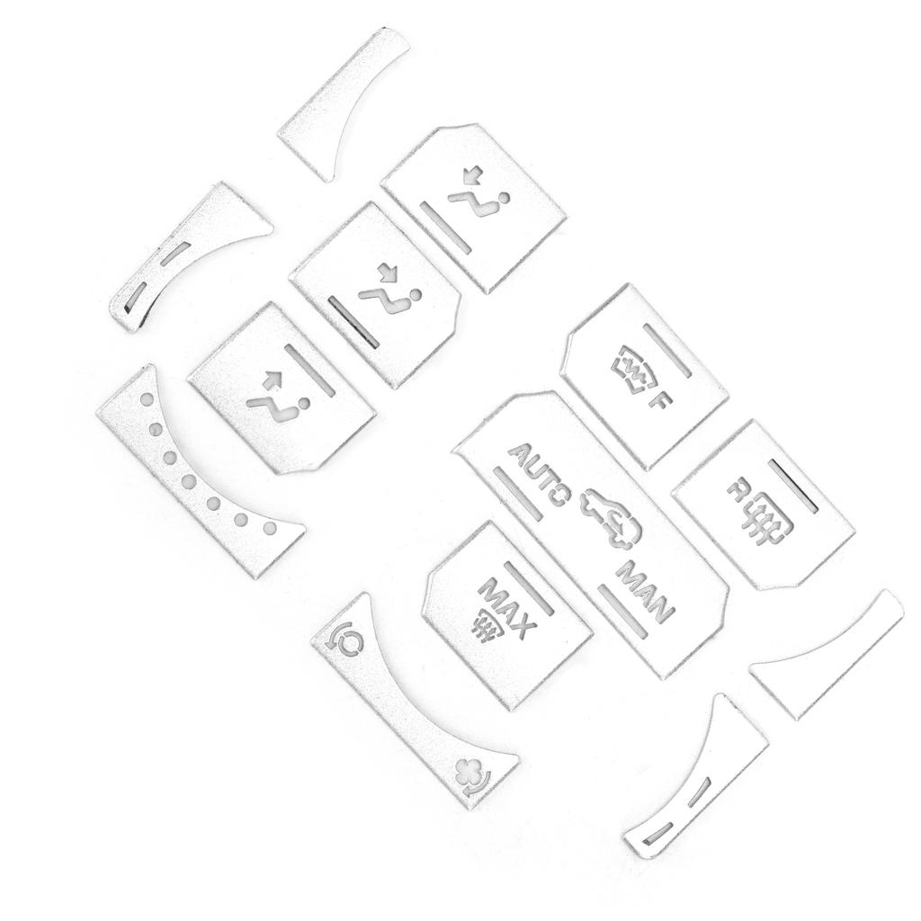 13pcs Set Air Condition Button Switch Cover Silver Replacement for Land Rover Range Rover Evoque 2012‑18