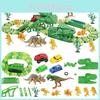 Exciting 165pcs Dinosaur Electric Rail Car Track Racing Toy Set For Endless Fun