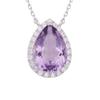 Simple Large Natural Color Treasure Amethyst Citrine Necklace Women'S S925 Sterling Silver Light Luxury High Sense