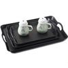Zhaoran Wood Grain Rectangular Plastic Serving Tray