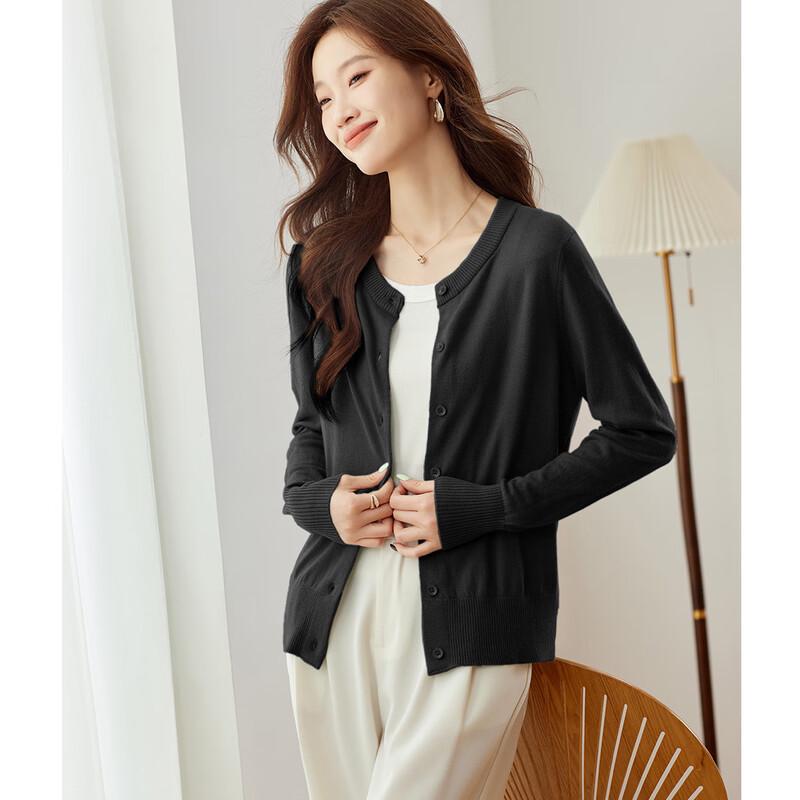 

Женский элегантный тонкий вязаный кардиган из кашемировой смеси M