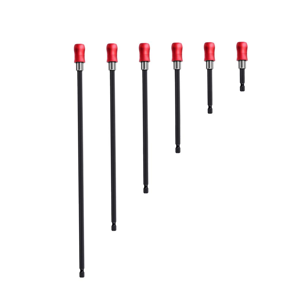 6PCS Bit Extension Bars Hex Socket 6.35mm Extension Bit Holder for Power Drill Electric Wrench Screwdriver