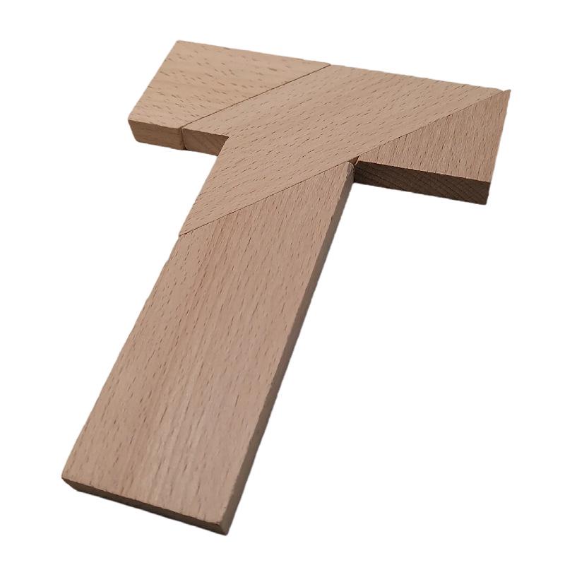 Wooden Tangram: The Mystery of T - Educational Jigsaw Puzzle and Teaching Aid for Elementary School