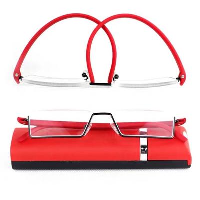 Strength: 1.0~4.0x Half Frame Glasses Metal Anti Eyestrain Reading Glasses  Readers