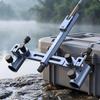 360-Degree Rotating Pole Holder Stainless Steel Two-Rod Fishing Rod