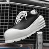 Big head niche bread shoes American thick sole heightening casual trendy shoes black design board shoes U