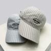 New Men Women Korean Embroidered Letters Striped Baseball Hats Sunshade Personal Versatile Casual Peaked Caps Fashion Travel Ins