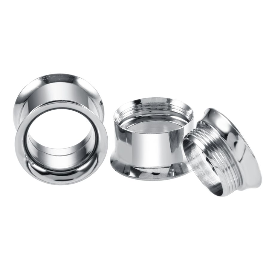 2 Stück/Los Stahl Ohrstecker und Tunnel Piercings Schraubbare Ohrring Dehner Ohrläppchen Messgeräte Körperpiercings Schmuck 2mm-20mm