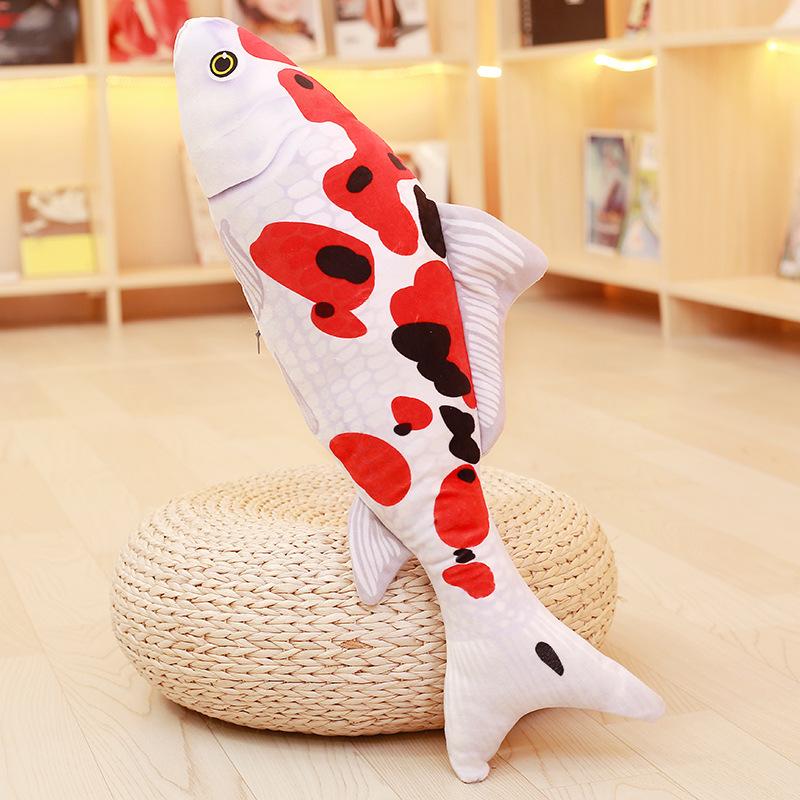 Simulated carp throw pillow Koi plush toy children's doll rag doll goldfish doll creative gift removable and washable