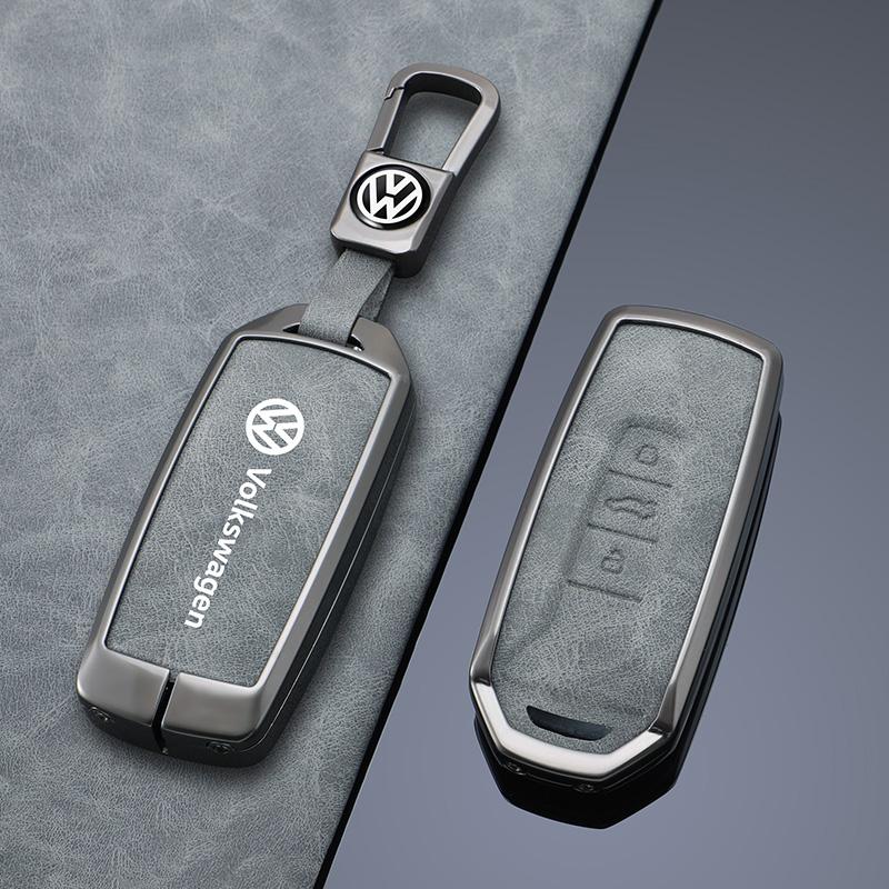 2026 Hot For VW VOLKSWAGEN Zinc Alloy Leather Car Remote Key Case Cover Shell Fob for Vw Volkswagen Touareg 2019 2020 2021 2022