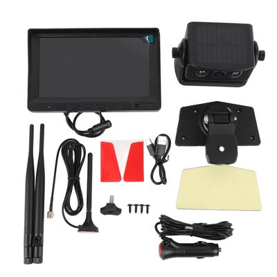 Wireless Solar Magnetic Backup Camera 7inch IPS Screen 2MP CMOS Sensor 5000mah Battery 150 Deg Viewing Angle Gesture