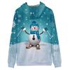 Men's Chrismas 3D Printed Fashion Jacket  Zipper Hooded Loose Casual Holiday Coat Zipper