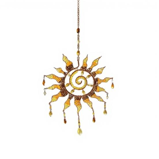 

Sun Suncatcher Boho Window Hanging Ornament Acrylic Stained Glass Effect Art Sun Catcher for Indoor Outdoor Home Garden Decor S 1pc