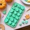 Fall Molds 18-Cavity Fondant Pumpkin Pine Cone Maple Leaves Moulds Mini Silicone Mold Non Stick for Thanksgiving Halloween Soap