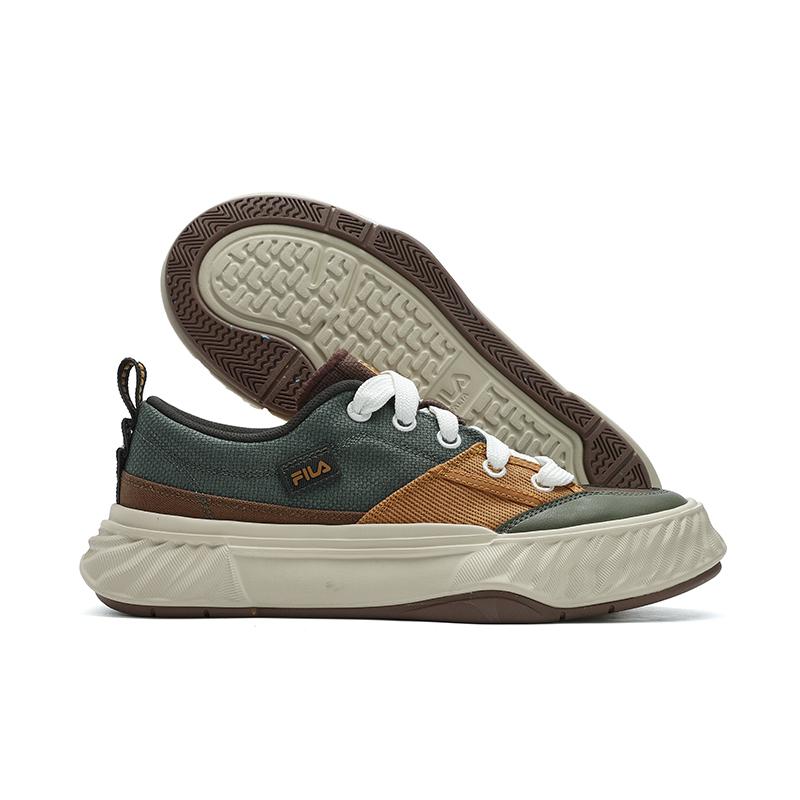 FILA Fosso Retro Versatile Durable Low-Top Canvas Shoes Men Sneakers Green Yellow F12M422304FCI