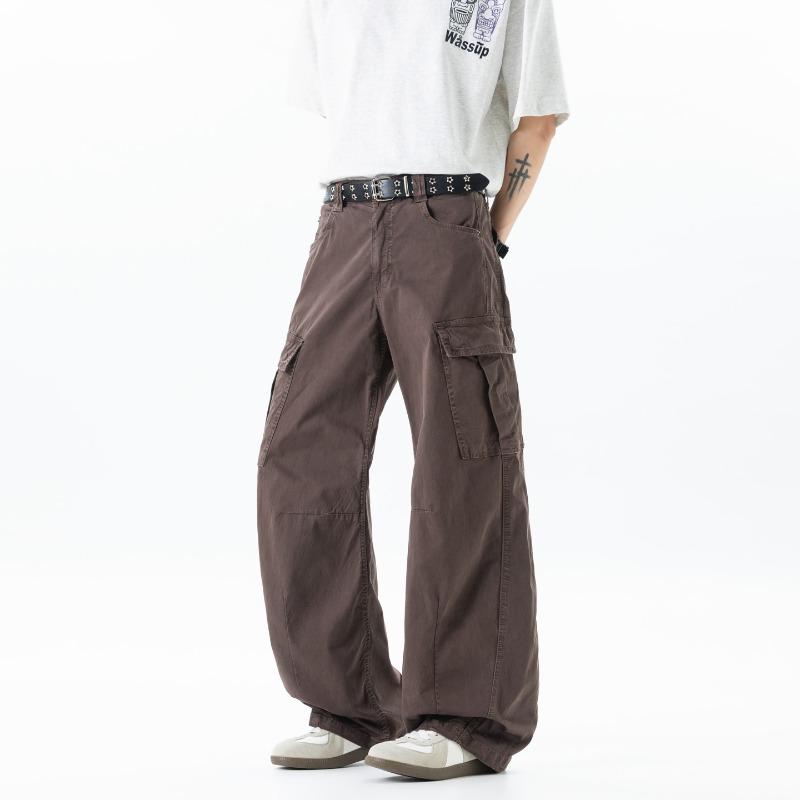 Lässige elastische Cargohosen Herren Sommer Dünn Locker Gerade Beine Bequem Stretch