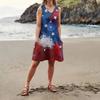 Summer Dresses For Women Loose Beach Vacation Casual Sleeveless V-neck  Sundresses With Pockets Tank Dress