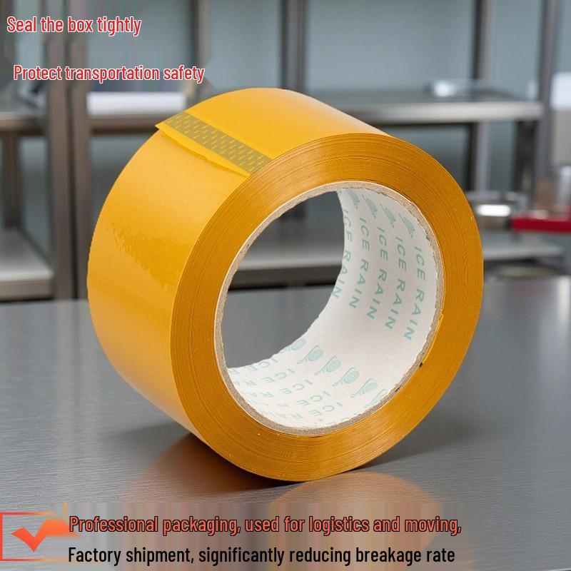 High Viscosity Transparent Packaging Tape for Express Delivery - Yellow, Widened Sealing, 100,000 Rolls Sold Monthly