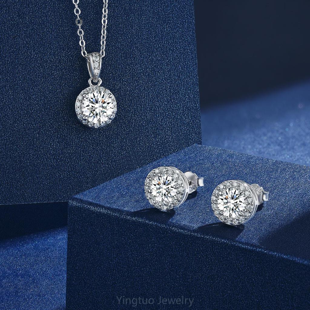 Orecchini Hip Hop Miami 5,0 mm 6,5 mm 8,0 mm Argento 925 Passano il Test Con Certificato GRA Orecchini in Moissanite D VVS1