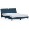 Bed Frame without Mattress Blue 160 x 200 cm Velvet