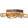 VidaXL 6-Piece Garden Sofa Set with Cushions In Acacia Wood and Rope 3278823