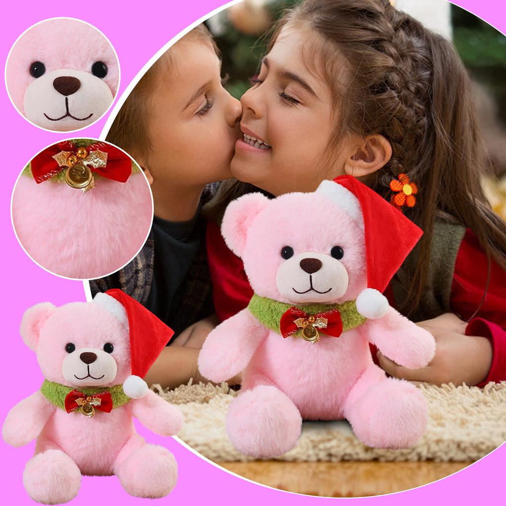 Bell Christmas Bear Teddy Bear Doll Plush Toy Cute Bear Doll Christmas Gift