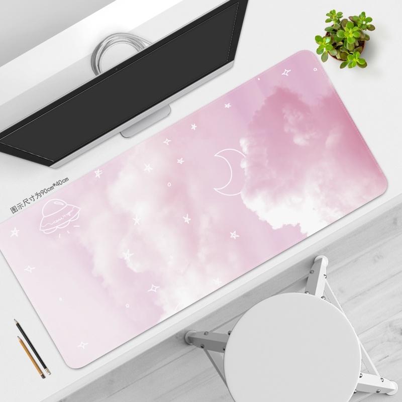 Pink Mouse Pad HD Printing Large Seaming Waterproof Mouse Pad Antislip Gaming Mouse Pad