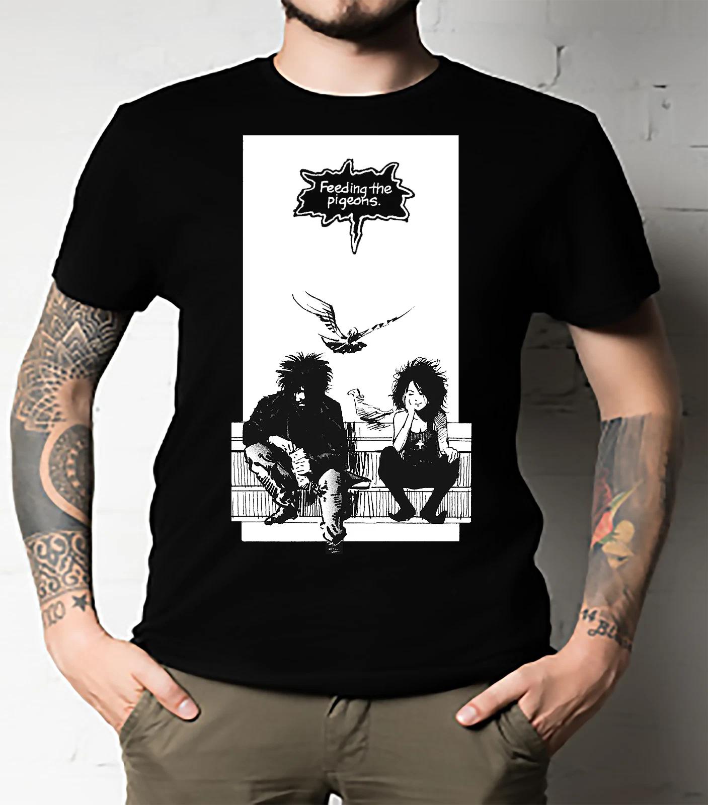 Men s and Women s T-shirts Feeding the Pigeons (white) Classic M
