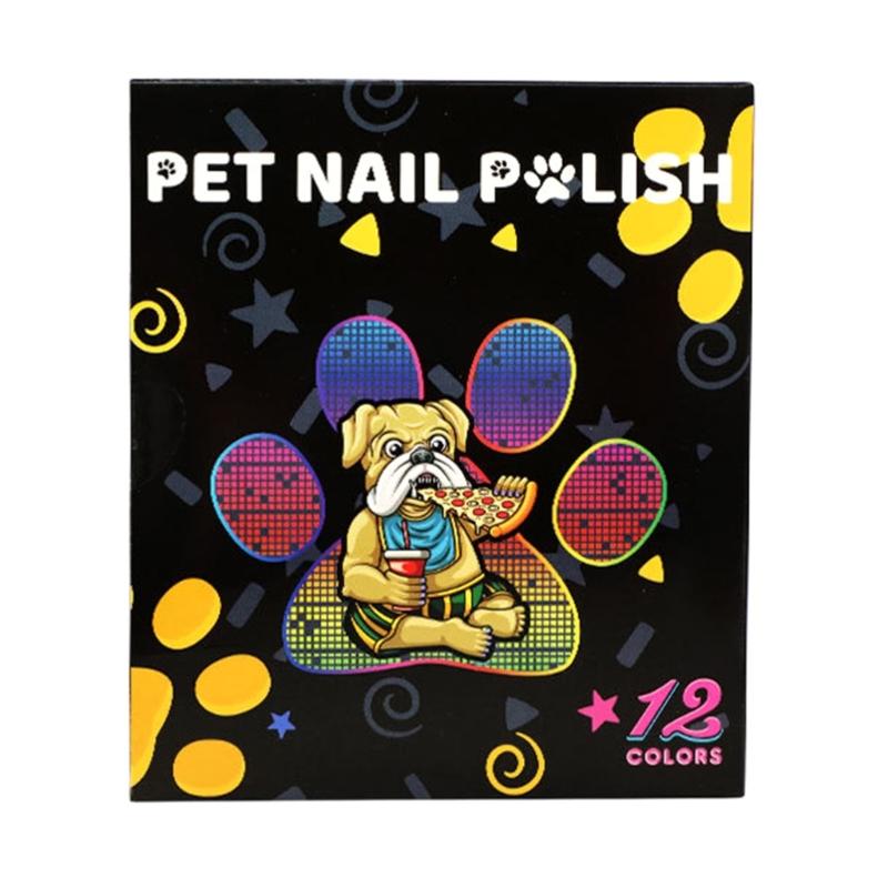 

12 Colors Pet Nail Polish Pen Set Water-Based Dog Nail Polish Quick Drying Pet Nail Polish for Dogs, Easy to Remove 1