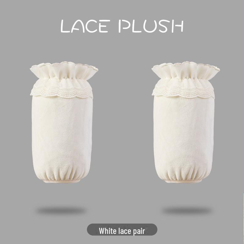 Women's White Lace Waterproof Sleeves - Anti-Fouling, Autumn/Winter Style