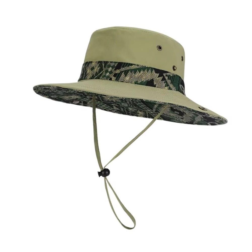 Wide Brim Wide-Brimmed Fisherman Hats Quick-Dry Waterproof Large Brim Hat Breathable Sun Protection Sun Protection Hats Unisex темно-зеленого