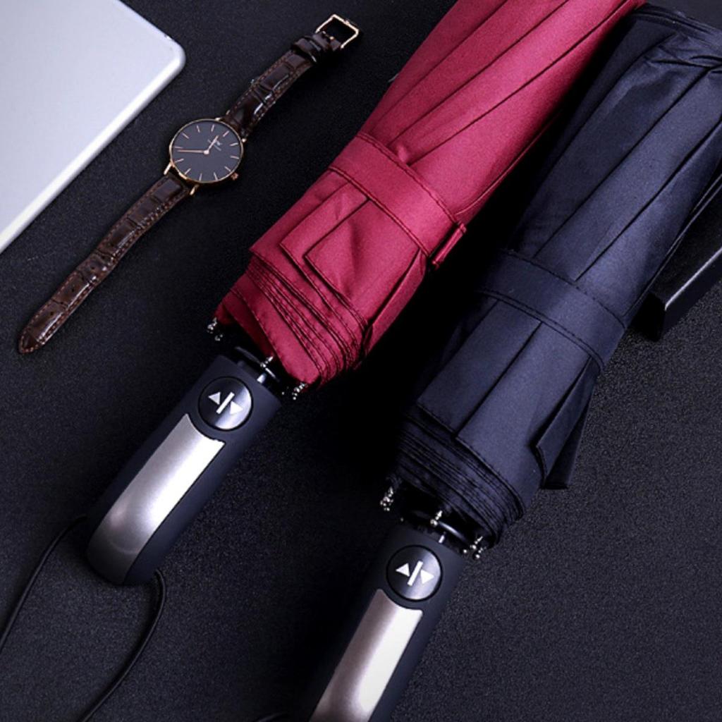 Automatic Three-Fold Sunshade Umbrella: UV-Protection & Rainproof for Men and Women