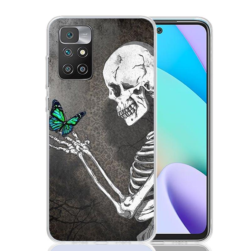 Retro Skull Butterfly Phone Case for Samsung Galaxy A17 A16 A15 A14 A13 A57 A56 A55 A54 A53 A37 A36 A35 A34 A33 A26 A25 A24 A23