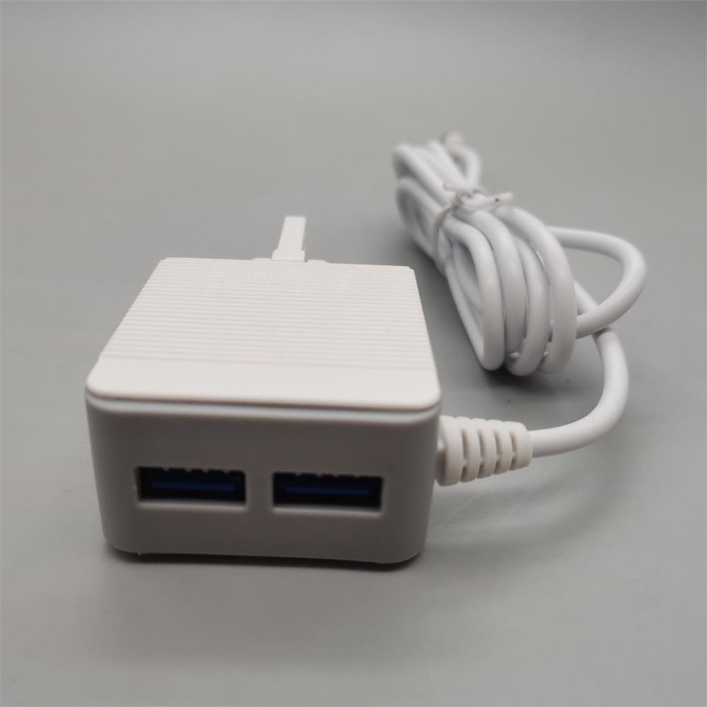 British Triangle Foldable Mobile Phone Digital Product Charging Head with Android Cable TC Cable 5V2.1A Usb Cha