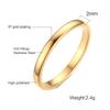 Basic 2/3/4/5/6mm Rings for Women, Classic Plain Wedding Bands Minimalist Jewelry, Anti Allergy Stainless Steel Metal Ring