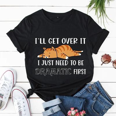 Sleepy Lazy Ginger Cat 3D Print Women Clothing Dramatic Funny T-Shirts KittensCartoon Tees Vintage Tshirts
