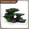 Aquarium Rockery Fish Tank Landscaping Desktop Resin with Grass for Home Living Room Hiding