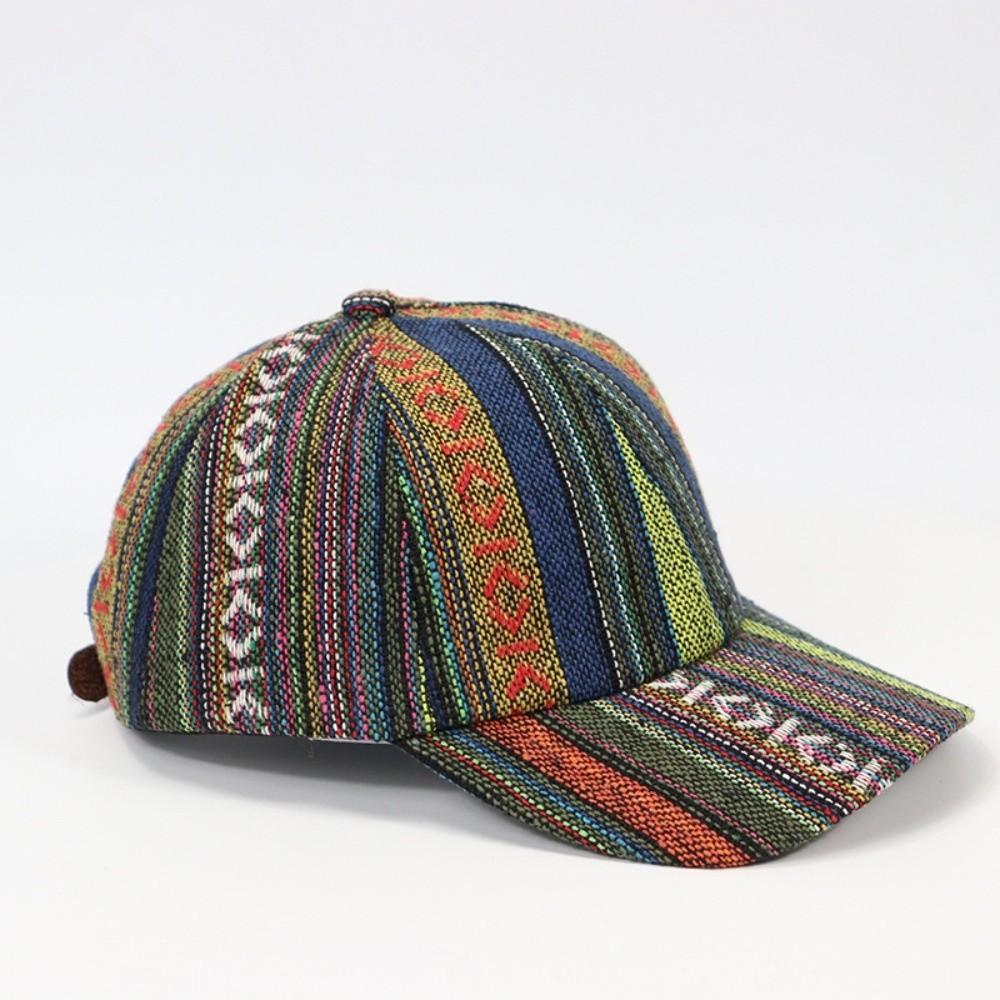 Bohemian Stil Baseballkappe Stoff Zufällig Bunt Gemustert Schirmmütze Patchwork Verstellbar Baseballmützen
