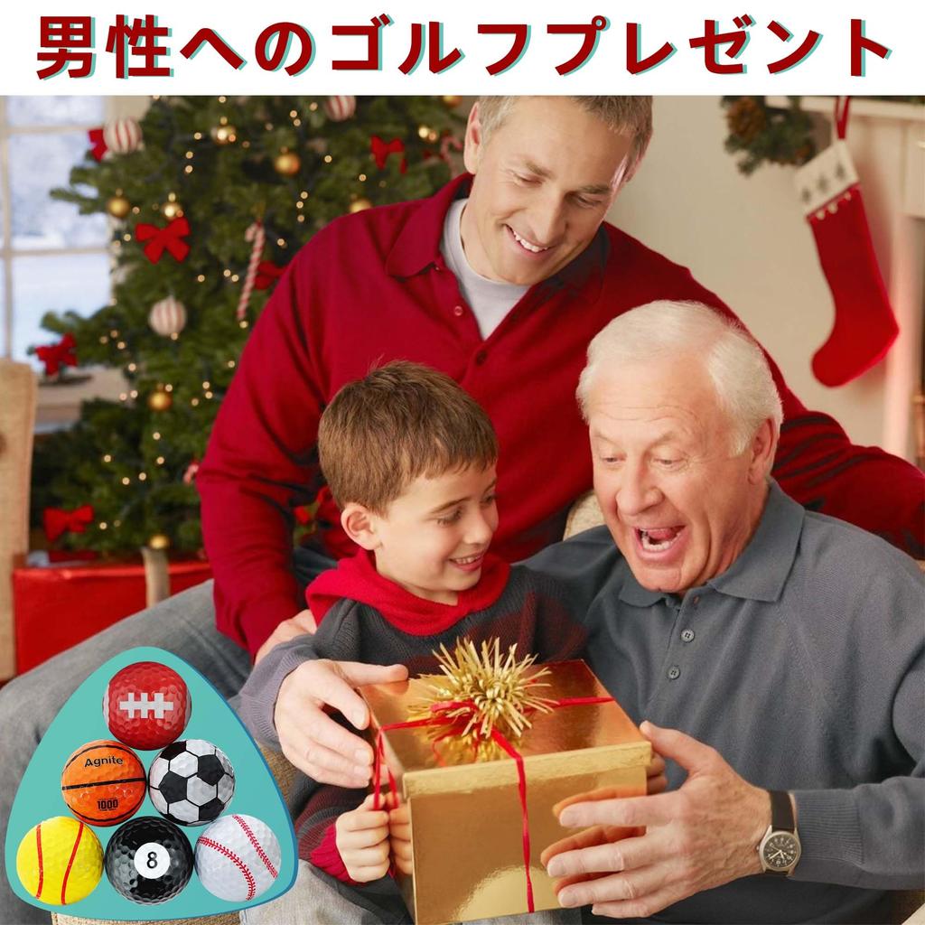 Mingi de Golf Amuzante, Noutăți, Cadouri Amuzante cu Tematică de Golf pentru Toți, Cadouri pentru și Copii - Pachet de 6 Mingi, Jucători de Golf, Băieți, Tați,