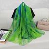 Silk Scarf Folral Women Summer Hijab  Luxury Print Sunscreen Shawl Wraps Bandana Ladies Head Scarves Large Foulard Echarpe
