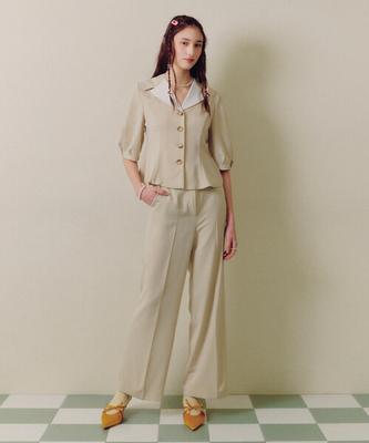 DEAR. K Sedmin One-Button Straight Slacks Swslne4800